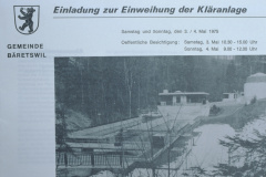 Kläranlage. Titelbild Broschüre zur Einweihung 3.-4.5.1975