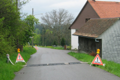 WV Allmann, Leitungsbruch durch Einsturz Bachdurchlass Leebach, Notleitung