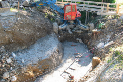 WV Allmann, Leitungsbruch, Baustelle Bachdurchlass Lee
