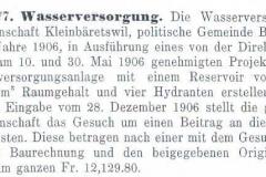 Wasserversorgung Kleinbäretswil, Konzessionsgesuch