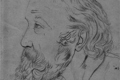 Schule Berg, Schülerarbeit, vermutlich ein Bildnis des damaligen Lehrers Heinrich Kradolfer