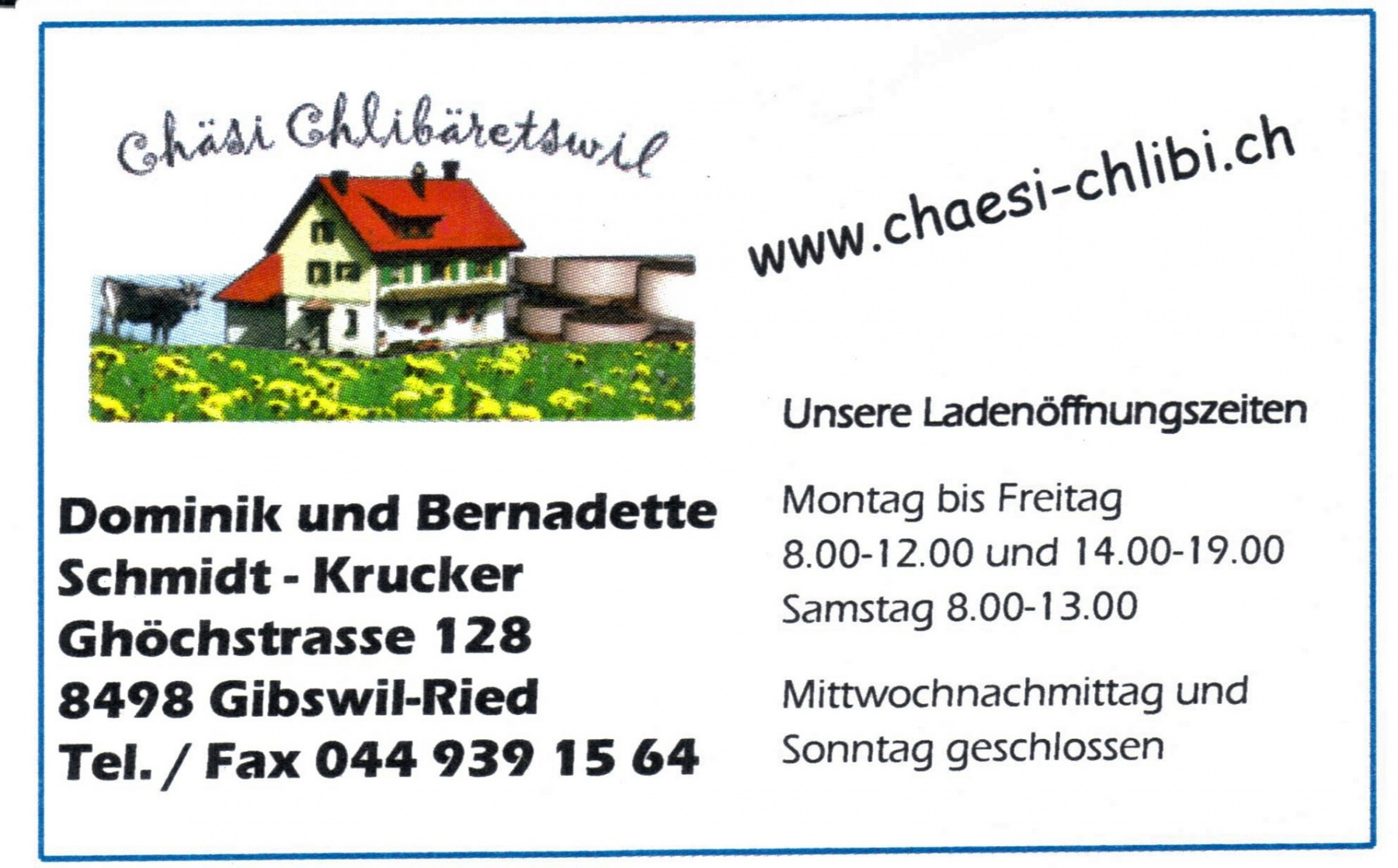Käserei Kleinbäretswil, Sohn Dominik übernimmt mit seiner Frau Bernadette die Käserei. Sie geben ihr einen neuen Namen: Chäsi Chlibäretswil (Chäsi-Chlibi).