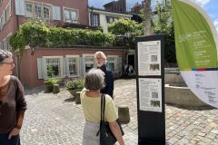 500 J. Täufer. Event Trail 6, Neustadtgasse. Haus von Mantz. 1. Erwachsenentaufe am 21. Jan. 1525