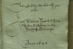 Rechnung Jerg Wäbers in der Herrschaft Grüningen Anno 1640, No 1