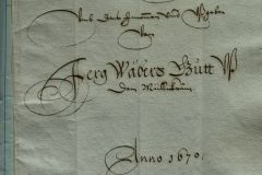 Rechnung Jerg Wäbers, 1670, No 31/1