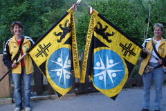 Fahnenweihe 2007, Fahnenfrau Damenriege Sandra Fischbacher & Fahnenfrau Frauenriege Gabriela Lüthi