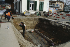 Dampfbahn Verein, Baugrube für Stellwerk
