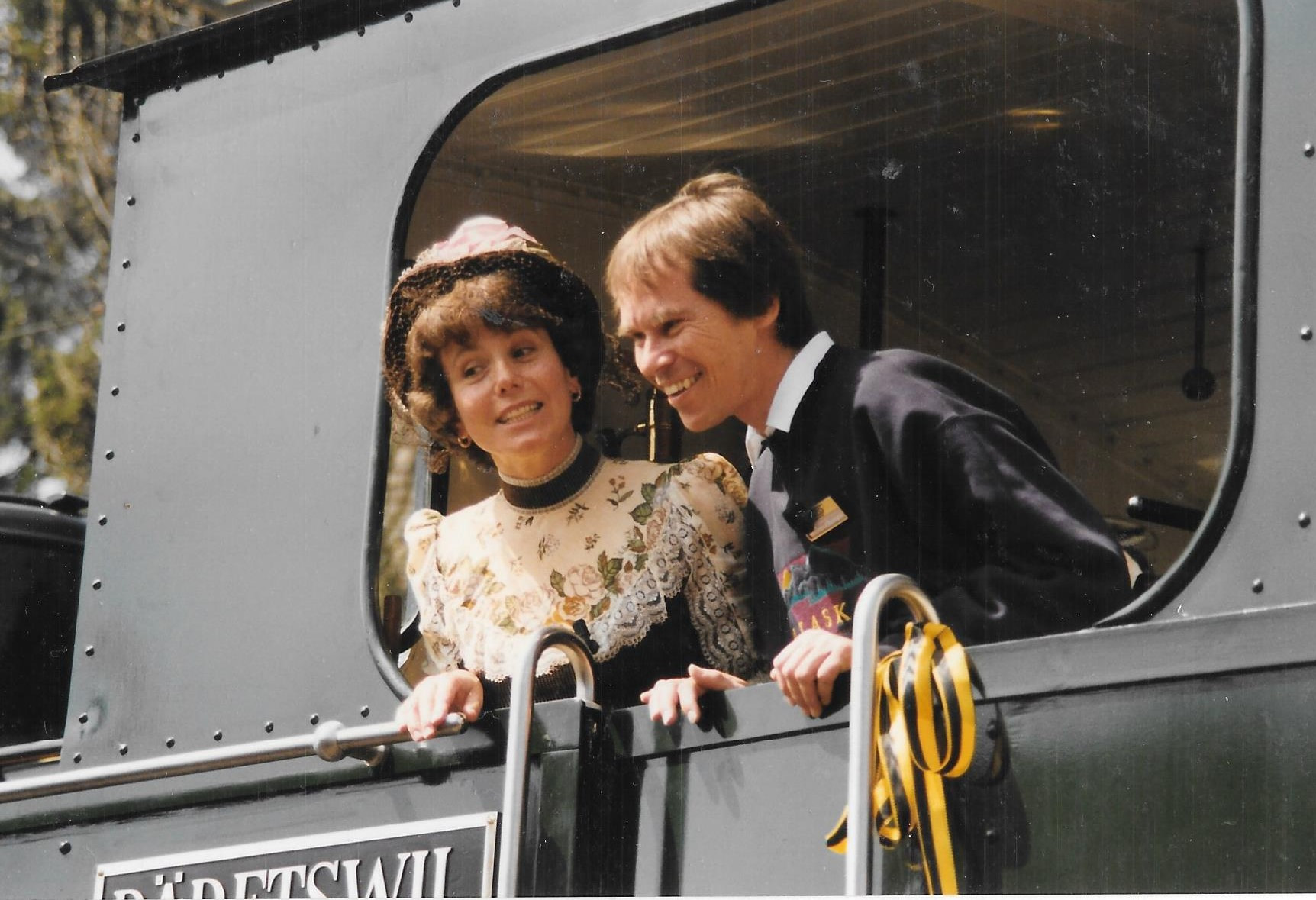 Lok-Taufe 1997,  die Paten Annelies Schneider und Präsident DVZO