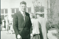 Schulhauseinweihung Dorf 1952, Eugen Dätwyler, erster Schulhausabwart im Dorf