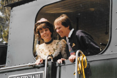 Lok-Taufe 1997,  die Paten Annelies Schneider und Präsident DVZO