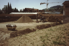Baugrube für Mehrzweckhalle