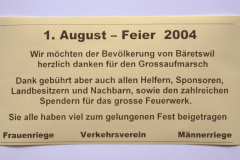 Verkehrsverein, 1. Aug. 2004