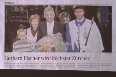 Wahl Gerhard Fischer zum Kantonsratspräsident