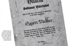Sultanat Bäretswil, Urkunde