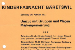 Fasnacht 1977, Werbung