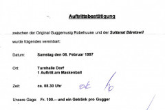 Sultanat Kinderumzug, Anmeldung Guggemusig Robehuuse