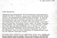 Sultanat, Herbstfest Donaueschingen, Einladung