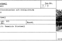 Spritzhäuschen mit Schlauchturm, 1890, Adetswil