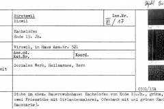 Kachelofen, Ende 19.Jh., Wirzwil