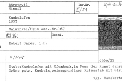 Kachelofen, 1833, Maiwinkel