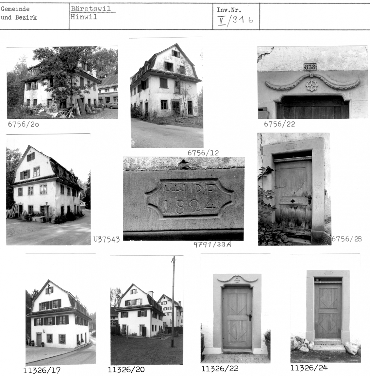 ehem. Nebenmühle (Reibe) mit Wohnung, 1824, Mühle, Bäretswil