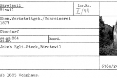 Ehem. Werkstattgeb./Schreinerei, 1877, Oberdorf