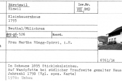Kleinbauernhaus, 1793, «Weber-Haus», Neuthal, Mülichram