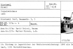 Doppelwohnhaus, 1846, Baumastrasse 3+5