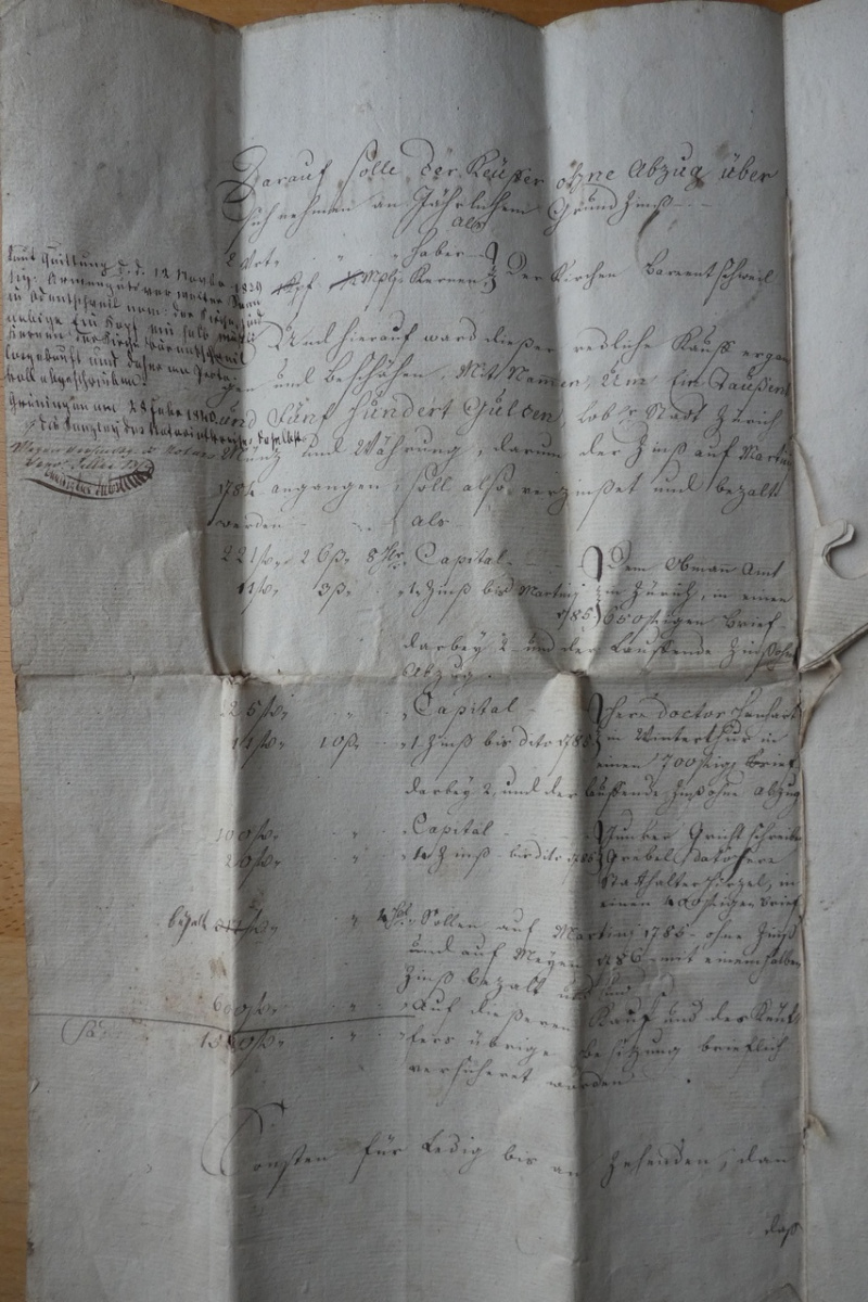 Kaufbrief für Jocob Hürzlimann 1785