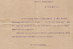 Chlibäretswil, Bewilligung für die Erstellung des Briefeinwurfs