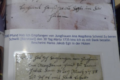 Chlibäretswil, Alte Schriften von 1735, gefunden beim Umbau Underhus 2018/19