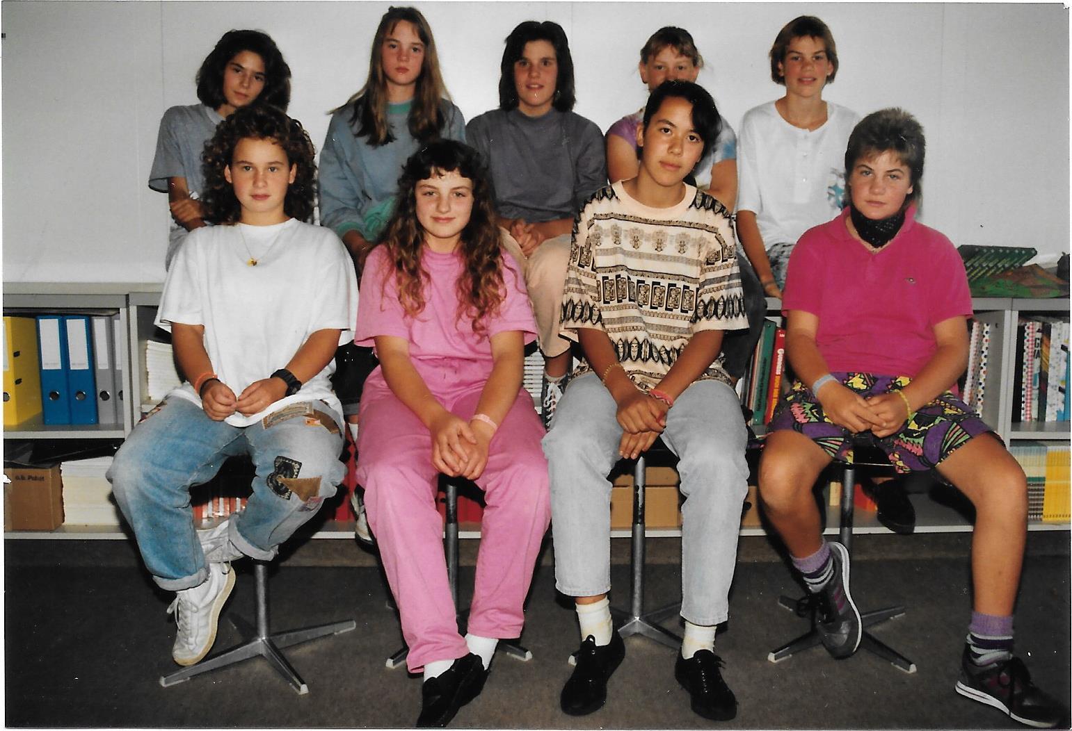 Schuljahr 1991/92, 1. Sekundarklasse Mädchen