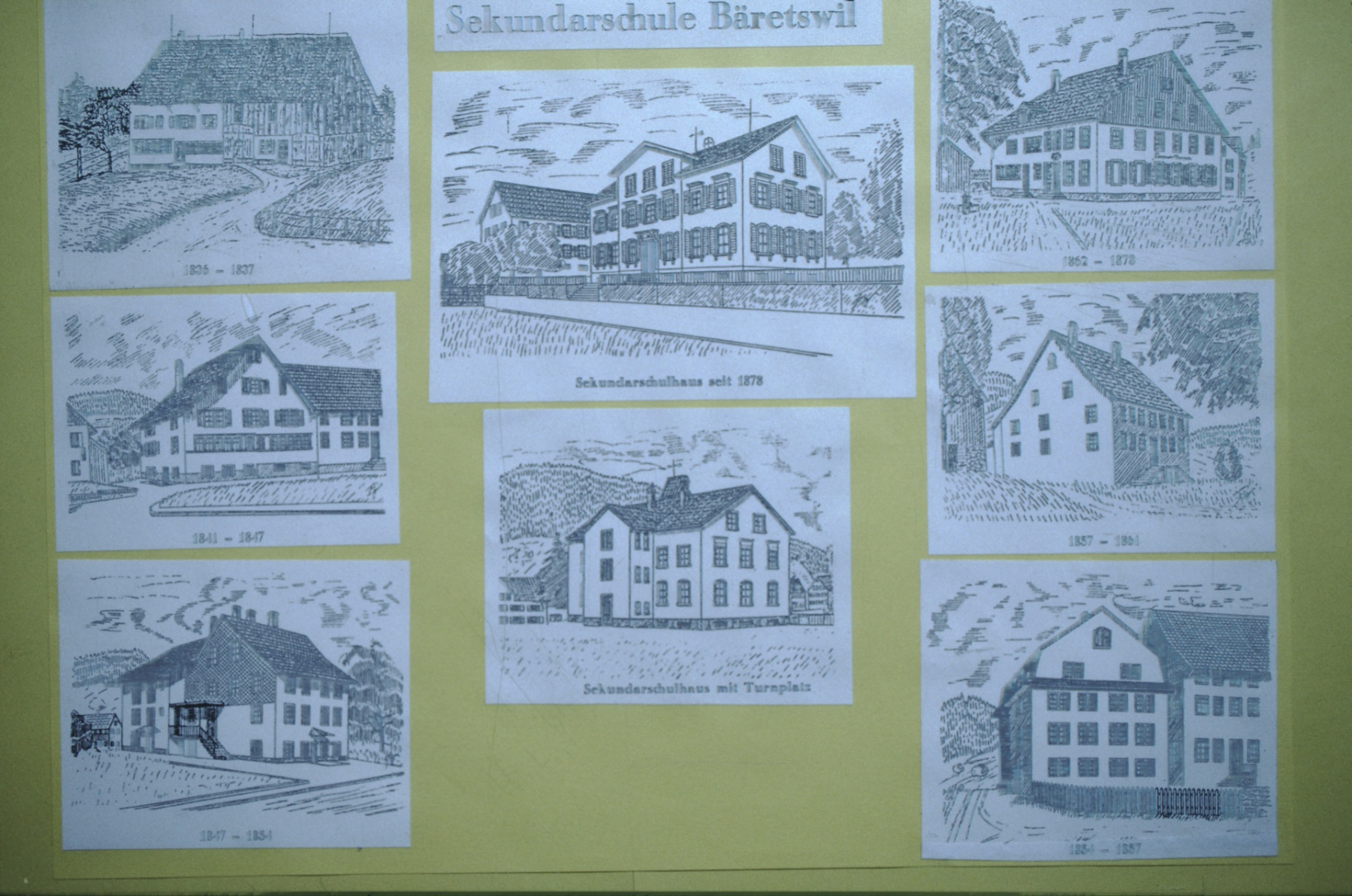 Sek.Schule, alle Schulhäuser, ohne Ochsen (1835, privat) und Letten (ab 1975)