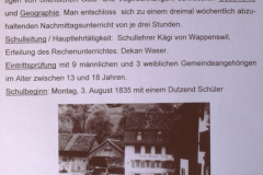 Sekundarschule Bäretswil, Beginn 1835 privat (9 Knaben + 3 Mädchen)