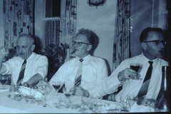 Ehrung Anna Schaufelberger im Bären. Reinhold Walder, Hans Altwegg, Albert Egli