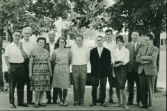 Lehrer im Dorf, D. von Planta, H. Altwegg, E. Hulftegger, E. Seiterle, Susi + Jörg Albrecht, Heinz Oswald, Wenger, Frl. Wieland, W. Schenkel, H. Dübendorfer