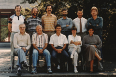 Oberstufenlehrer, Keller, Steinmann, Eckhardt, Rüegg, Siegrist, Morf v.R. Spillmann, Albrecht, Philipp, Flurin, Spörri