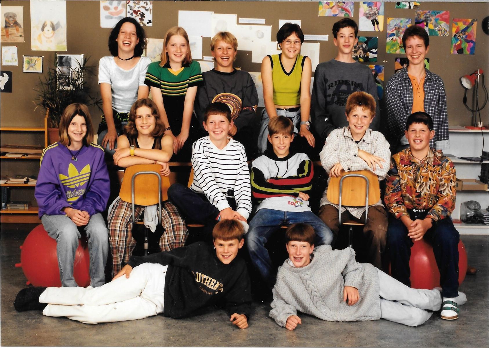 Klassenfoto 6. Primar Adetswil, Irène Fuchs Meyer, 1997