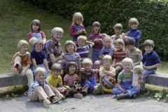 Klassenfoto KiGa Oberdorf, Rosmarie Kuster, 1979