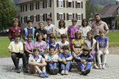 Klassenfoto Primar, Altes Sekundarschulhaus, Köppel, 1985