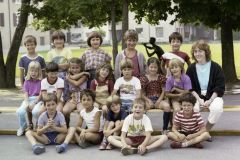 Klassenfoto Primar Dorf, Fr. Wenger,1986
