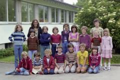Klassenfoto Primar Maiwinkel, Mona Grütter-Wiesli, 1981