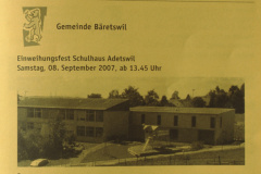Inserat Bö-Po, Einweihung Schulhauserweiterung Adetswil, Programm
