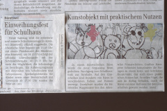 ZO, Kunstprojekt mit praktischem Nutzen, Einweihung Schulanlage