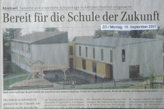ZO, Bereit für die Schule der Zukunft, Erweiterung Schulanlage Adetswil