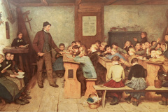 Die Dorfschule. Gemälde von Albert Anker (1831-1910)