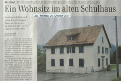 ZO. Ein Wohnsitz im alten Schulhaus