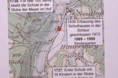 Karte Schule Hof-Neuthal 1727-1999