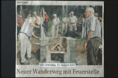 ZO Neuer Wanderweg mit Feuerstelle ZO Neuer Wanderweg mit Feuerstelle