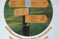 Flyer für die Jubiläumsfeier «100 Jahre VVB» auf dem Jakobsberg
